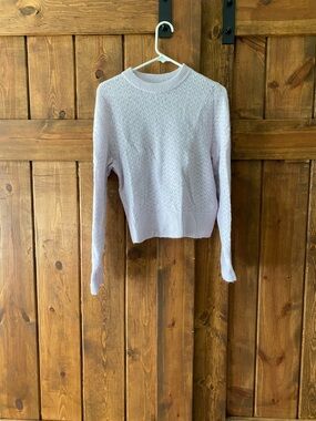 H&M Soft Lilac Open-Knit Sweater